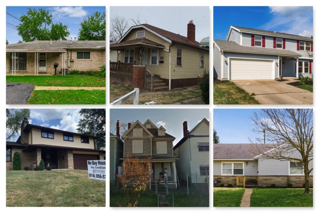 collage of houses