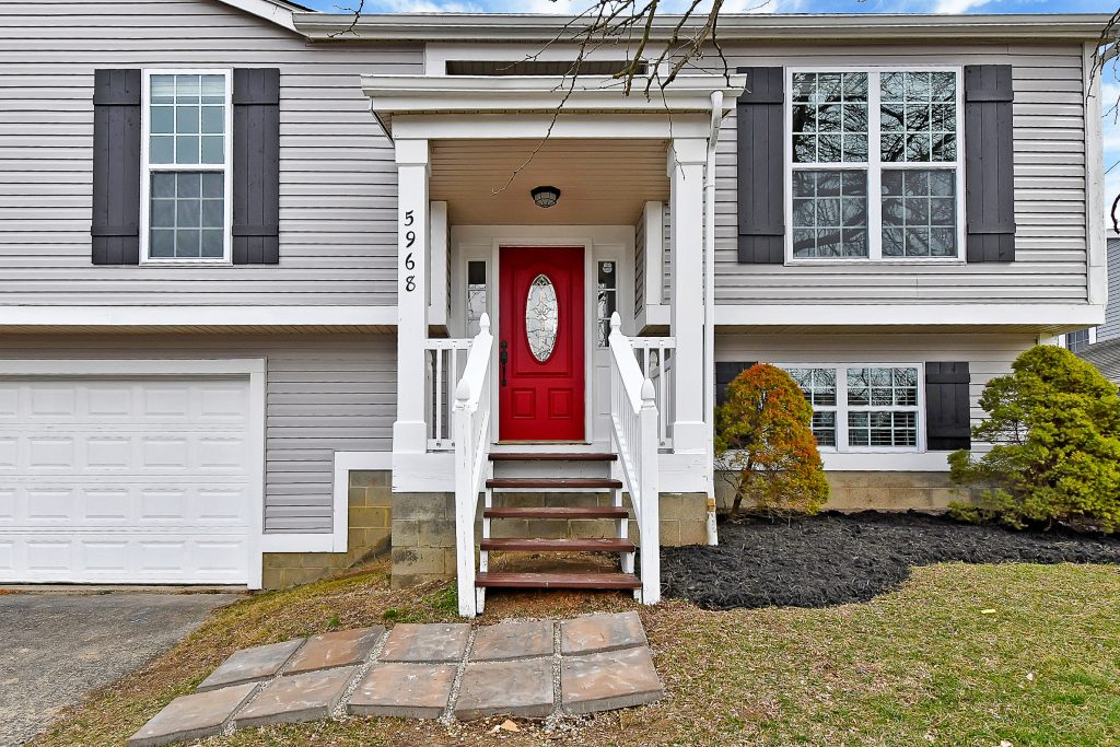 A close up of the front exterior on an Upward Home Solutions renovation project.