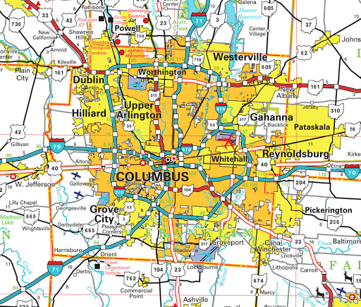 Central Ohio Zip Code Map