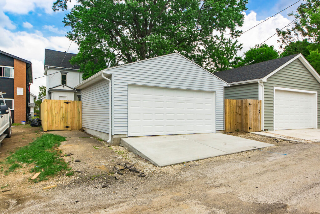 A detached garage ready for remodeling.