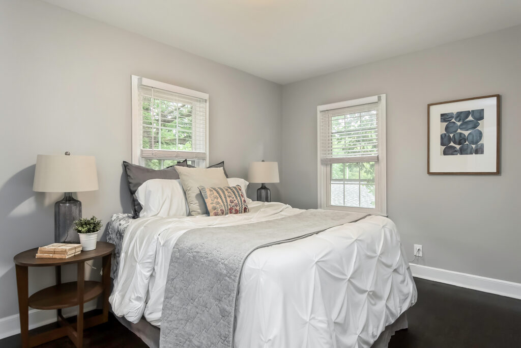 A bedroom remodel constructed by Upward Home Solutions in Ohio.