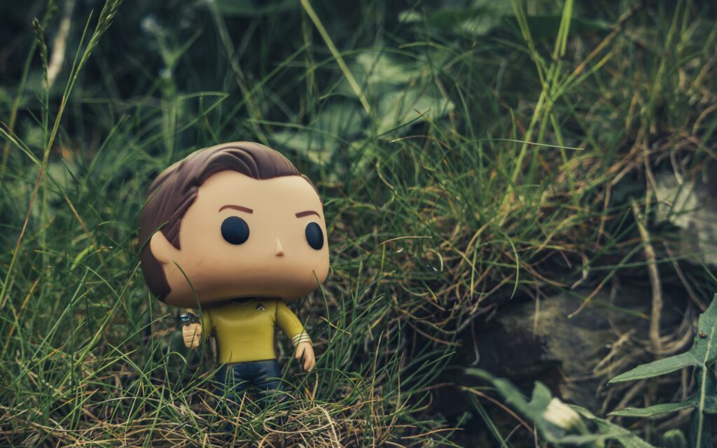 A miniature of Captain Kirk from Star Trek.