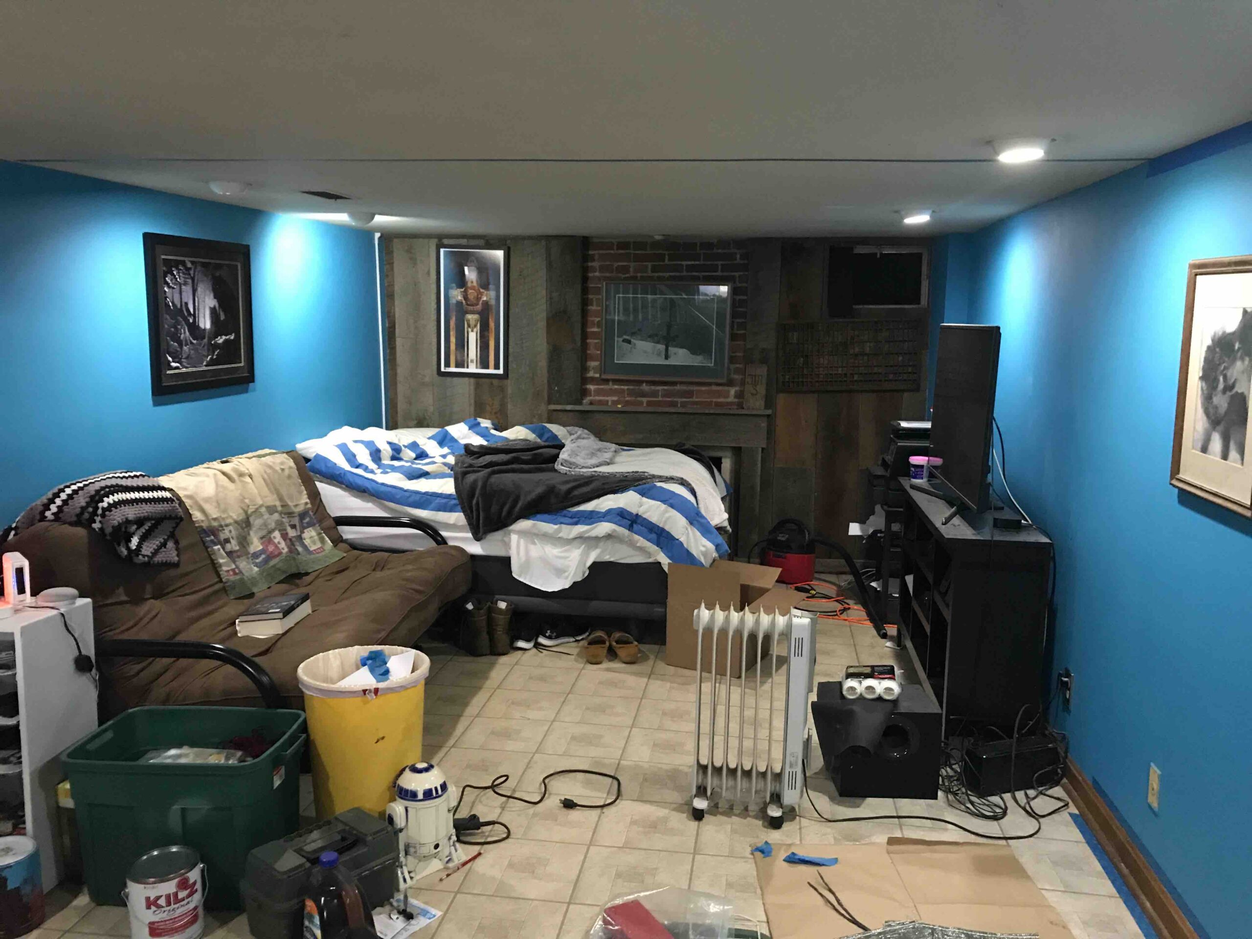 A project house in need of some drastic living room remodel ideas.