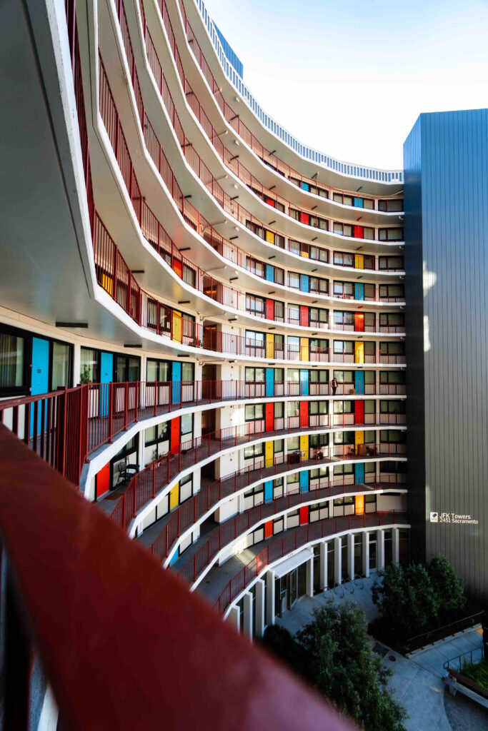 A large apartment building in San Francisco, California.